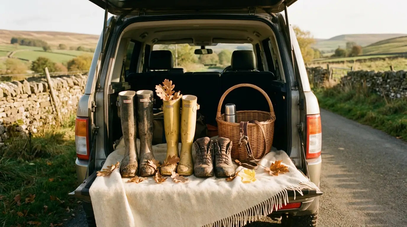 Clean, organised family car interior protected from kids and dogs