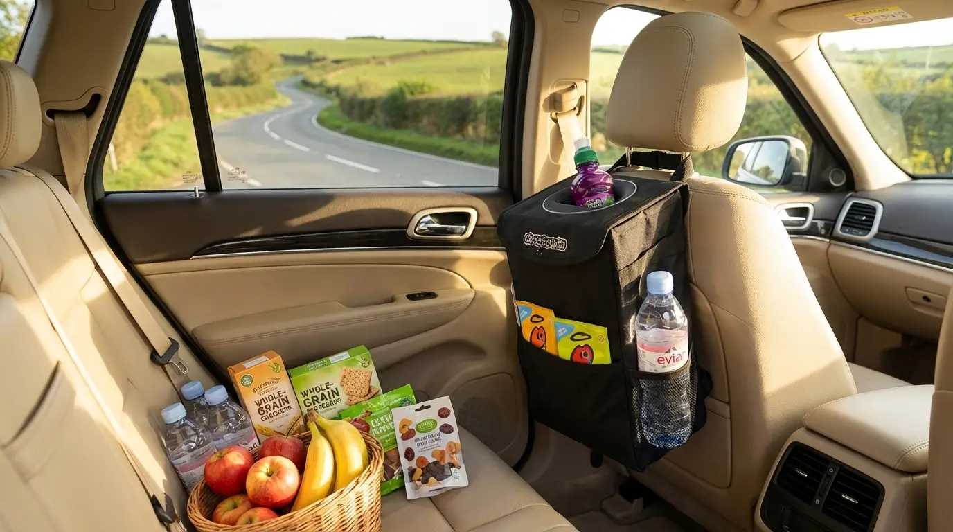 CheekyBin car bin for families, keeping car clean with kids