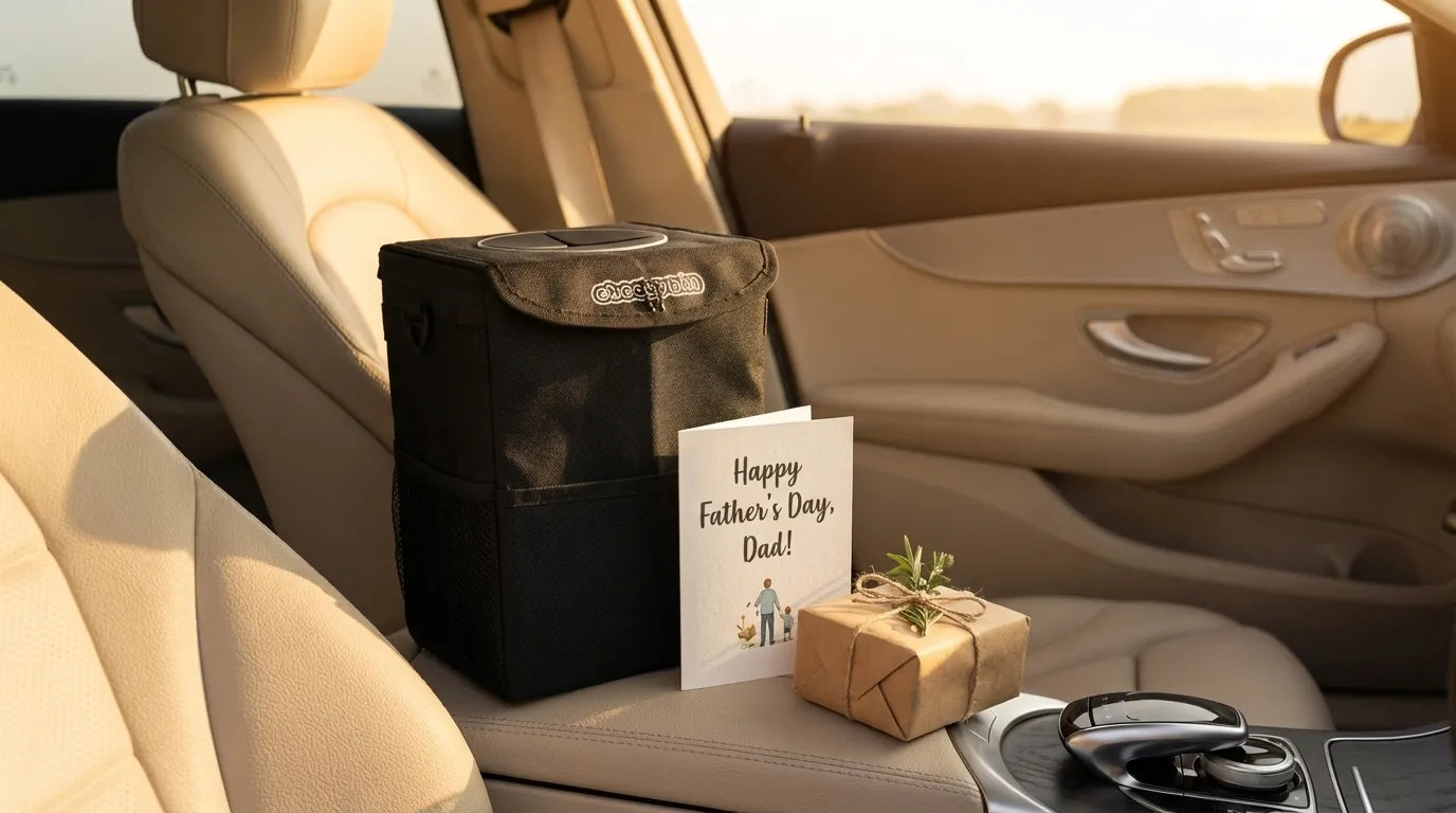 CheekyBoo car accessories including the Car Seat Organiser and CheekyBin, ideal Father's Day gifts