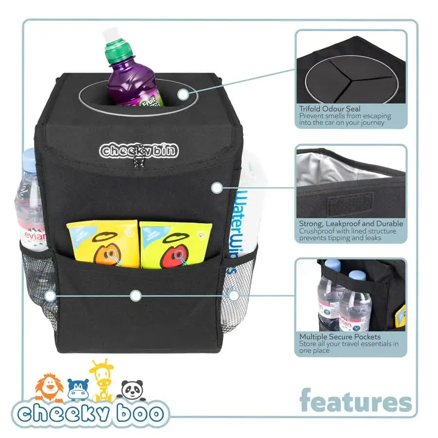 CheekyBin car bin feature detail — compact and stylish